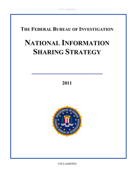 FBI National Information Sharing Strategy