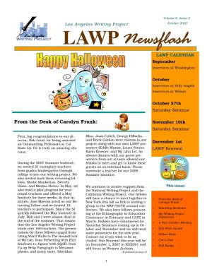 October 2007 LAWP Newsflash LAWP CALENDAR September Inservices at Washington