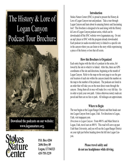 The History & Lore of Logan Canyon Podcast Tour Brochure