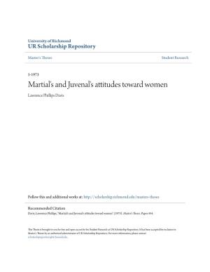 Martial's and Juvenal's Attitudes Toward Women Lawrence Phillips Davis