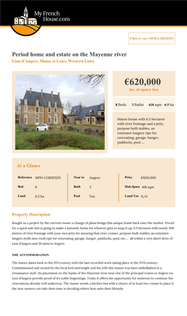 8 Bedroom Mansion for Sale – Lion D'angers, Angers