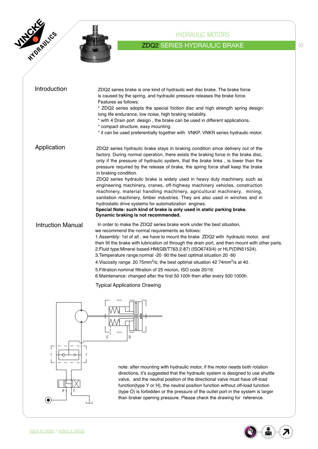 Hydraulic Motors Zdq2 Series Hydraulic Brake 93