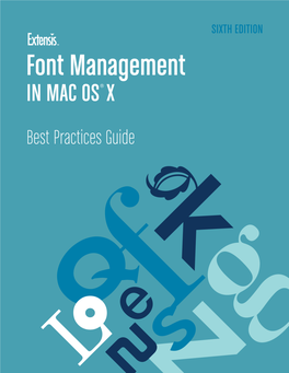 Extensis Font Management in Mac OS X Best Practices Guide