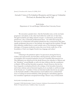 Surrealist Visions of Pre-Columbian Mesoamerica and the Legacy of Colonialism the Good, the (Revalued) Bad, and the Ugly