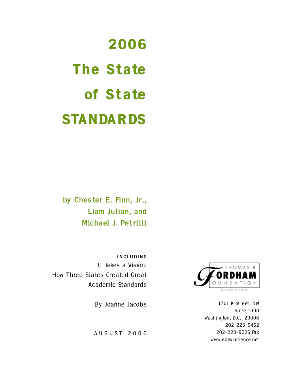 2006 the State of State STANDARDS