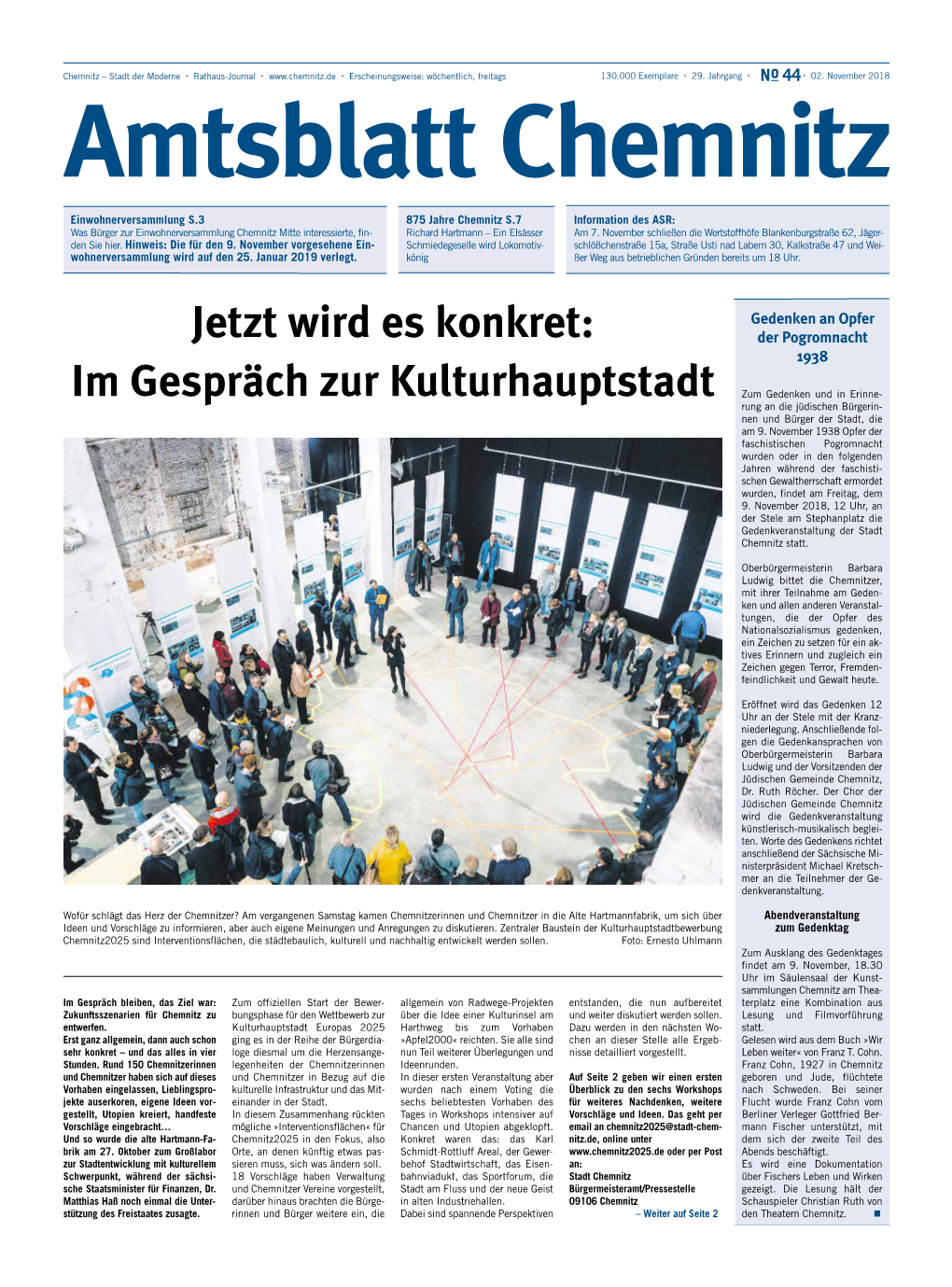 Amtsblatt Chemnitz, No 44, 02.11.2018