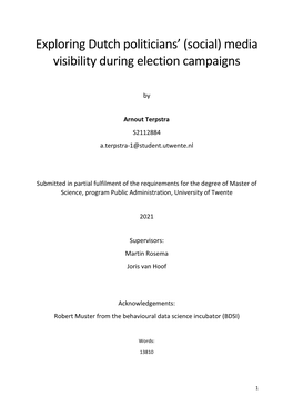 Media Visibility During Election Campaigns