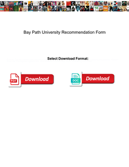 Bay Path University Recommendation Form