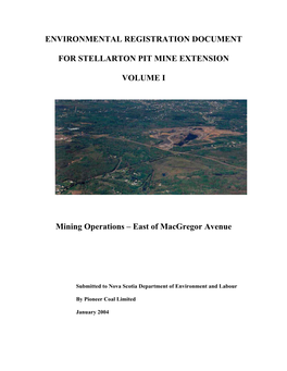Stellarton Pit Mine Extension