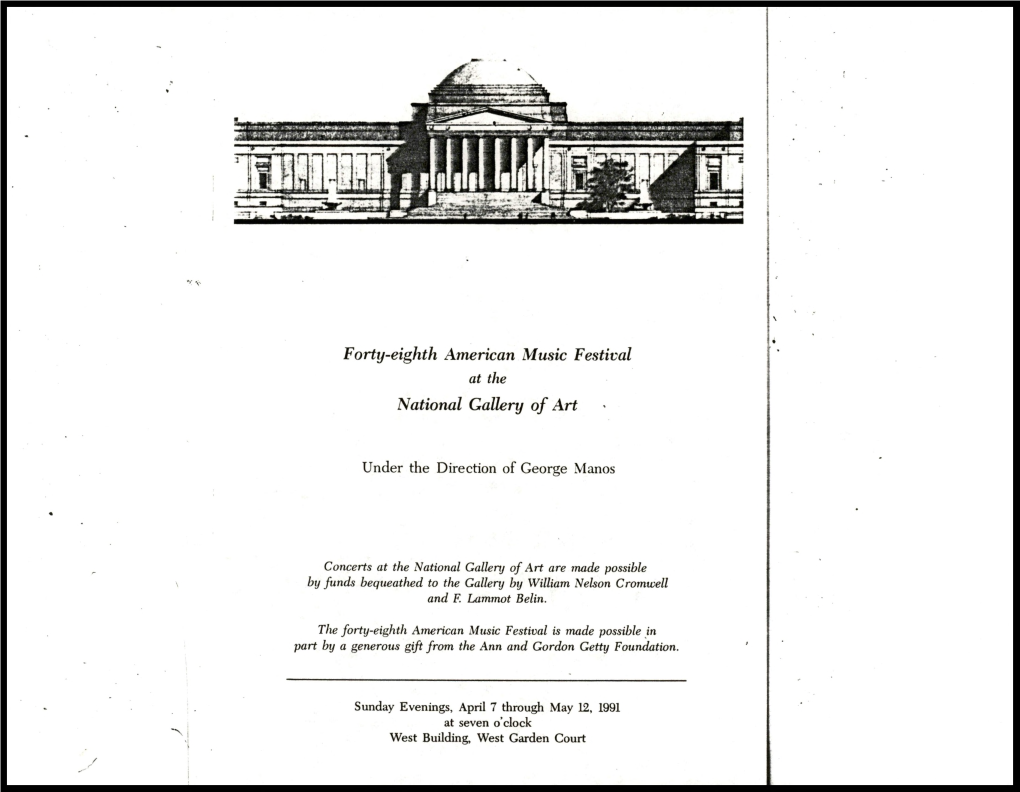 Forty-Eighth American Music Festival at the National Gallery of Art