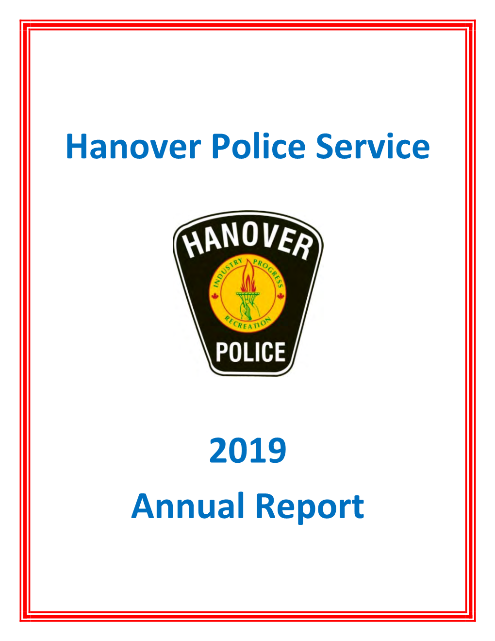 Hanover Police Service Annual Report