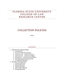 Collection Policies