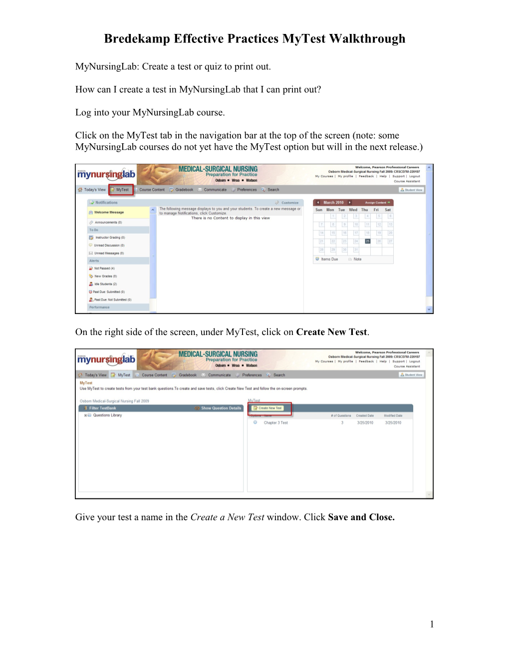 Bredekamp Effective Practices Mytest Walkthrough