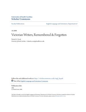 Victorian Writers, Remembered & Forgotten