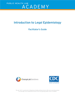 Introduction to Legal Epidemiology Facilitator's Guide