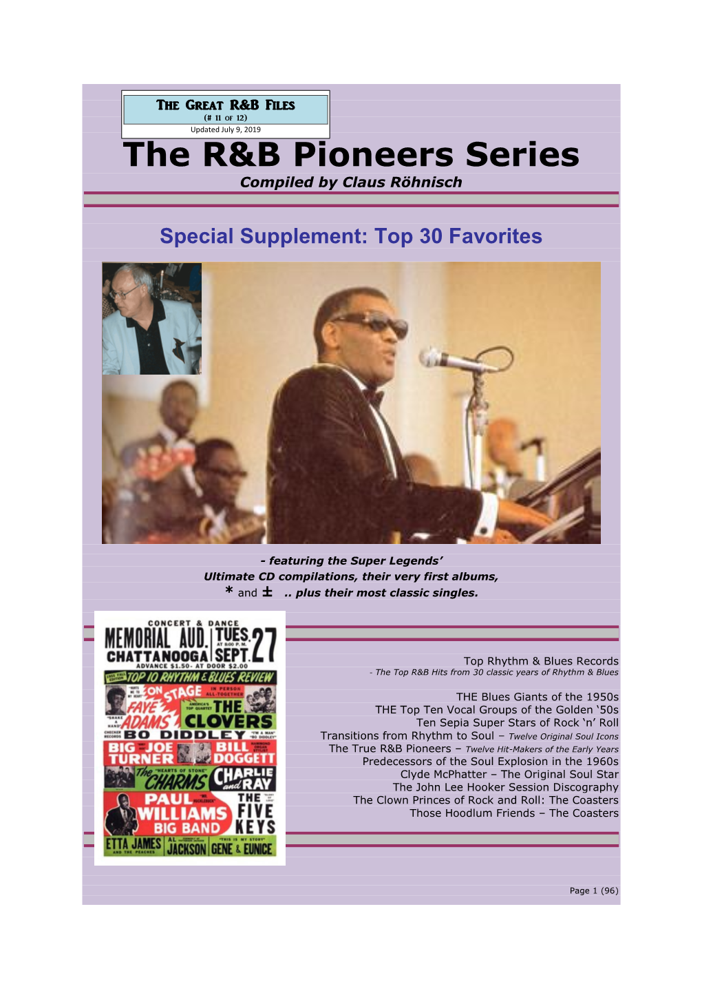 The R&B Pioneers Series Special Supplement