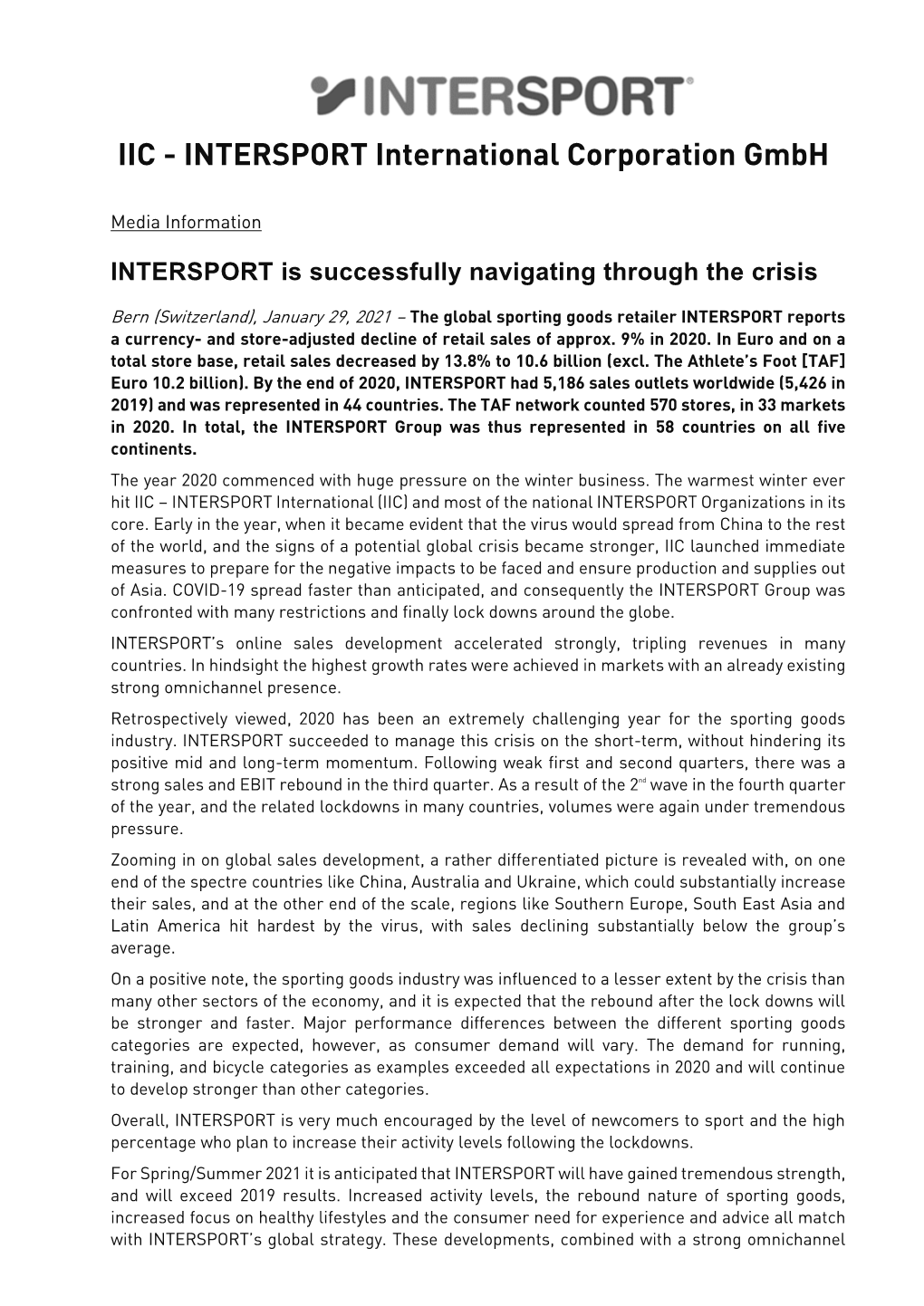 IIC - INTERSPORT International Corporation Gmbh