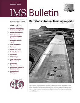 IMS Bulletin 33(5)