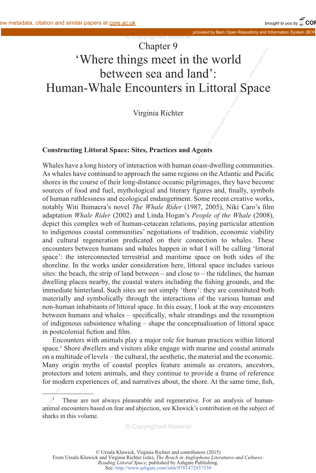 Human-Whale Encounters in Littoral Space