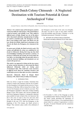 Ancient Dutch Colony Chinsurah – a Neglected Destination with Tourism Potential & Great Archeological Value