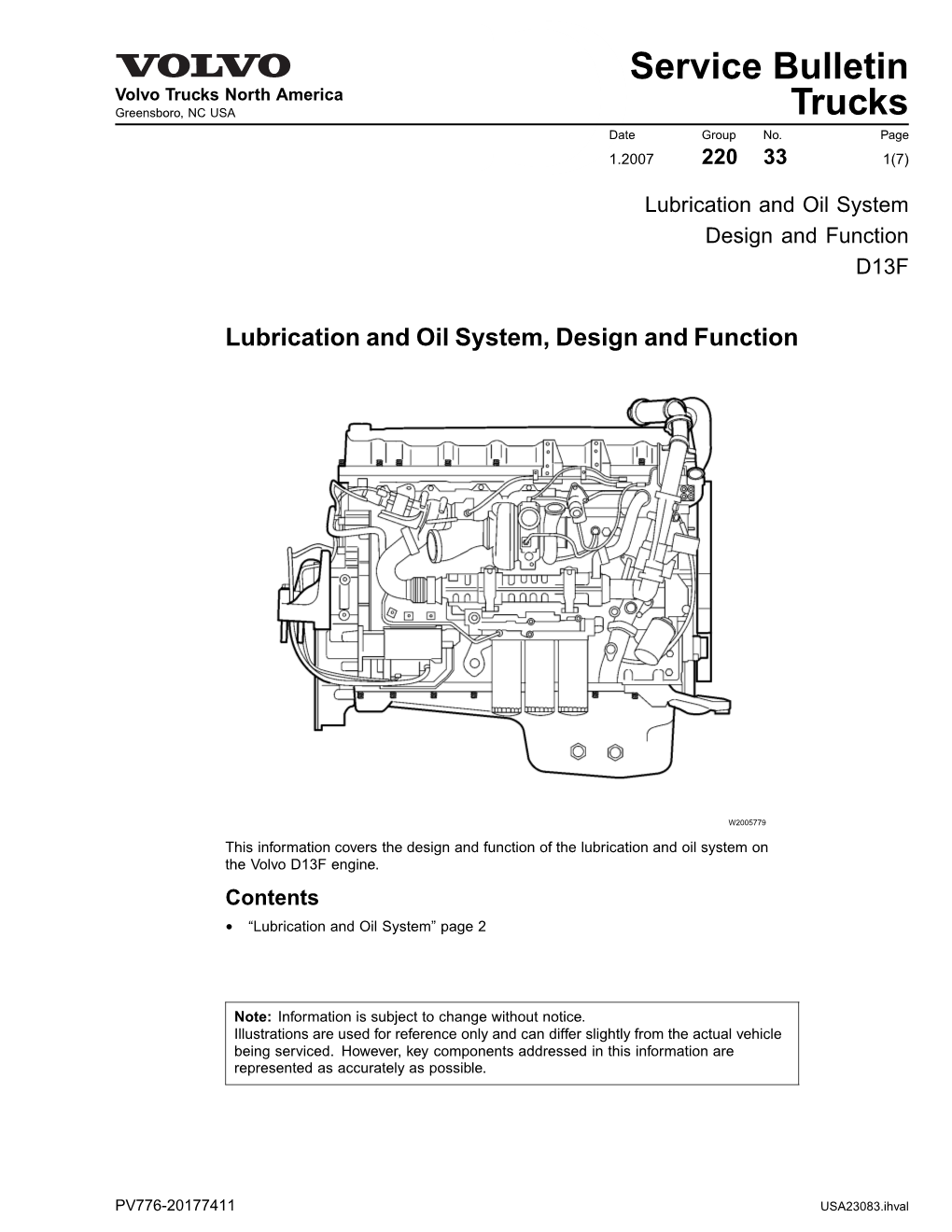 Lubrication and Oil System Design and Function D13F