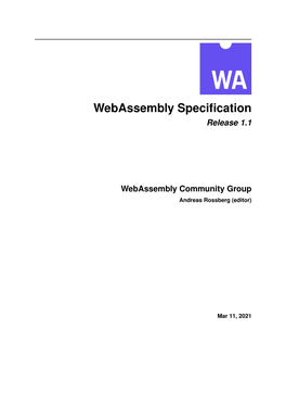 Webassembly Specification