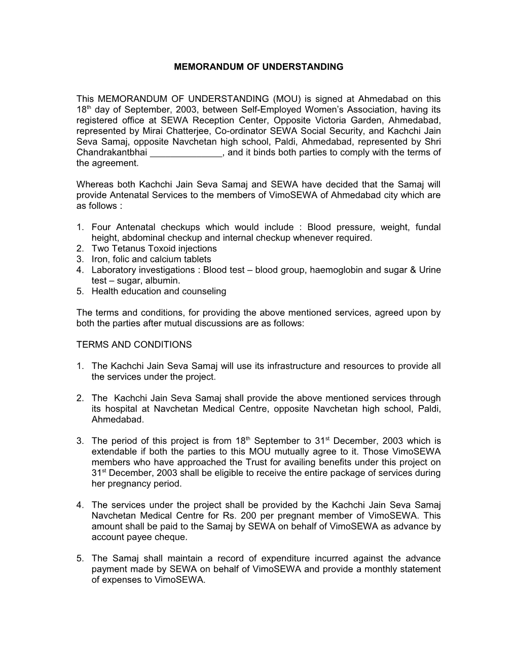 Memorandum of Understanding s30