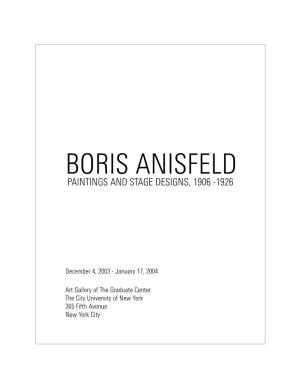 Boris Anisfeld Paintings and Stage Designs, 1906 -1926