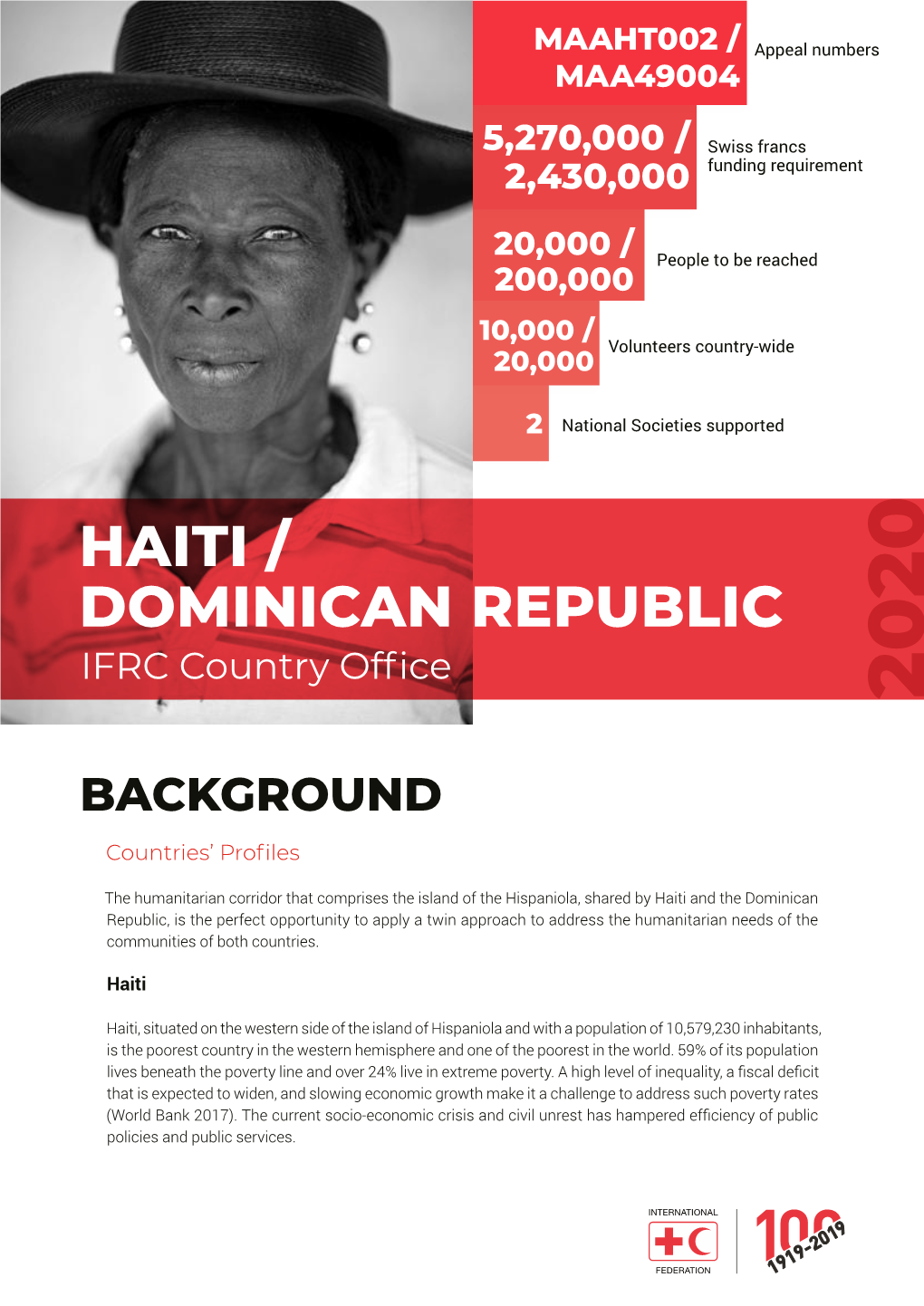 HAITI / DOMINICAN REPUBLIC PLAN 2020 Countries’ Profiles