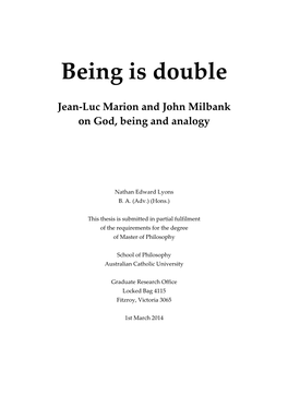 Being Is Double