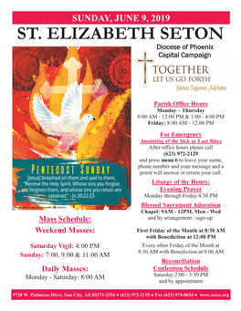 ST. ELIZABETH SETON Diocese of Phoenix Capital Campaign
