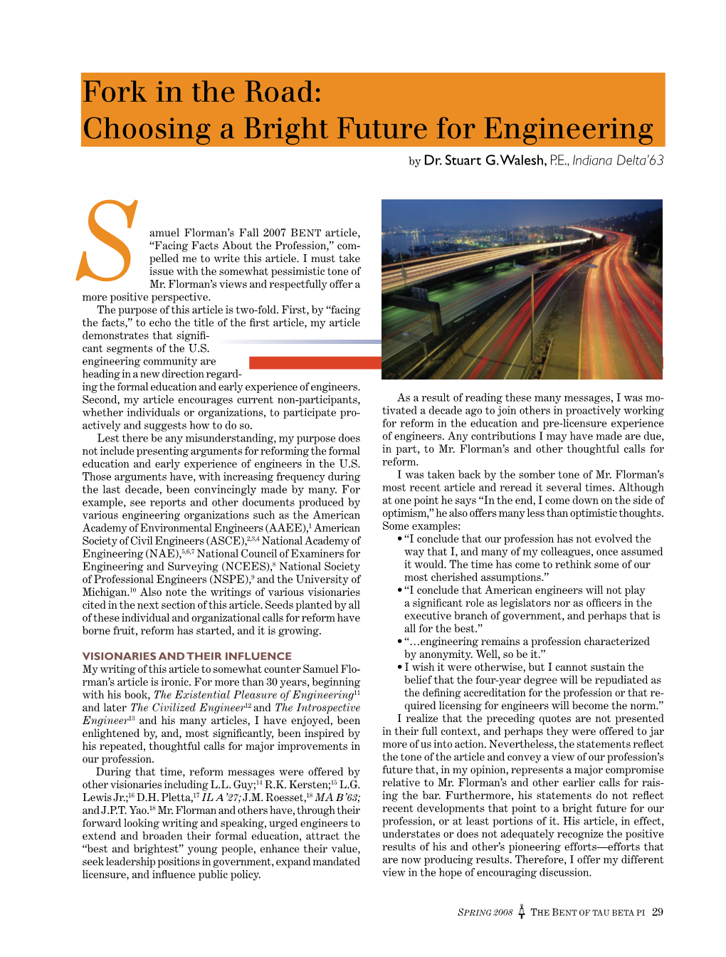 Fork in the Road: Choosing a Bright Future for Engineering by Dr