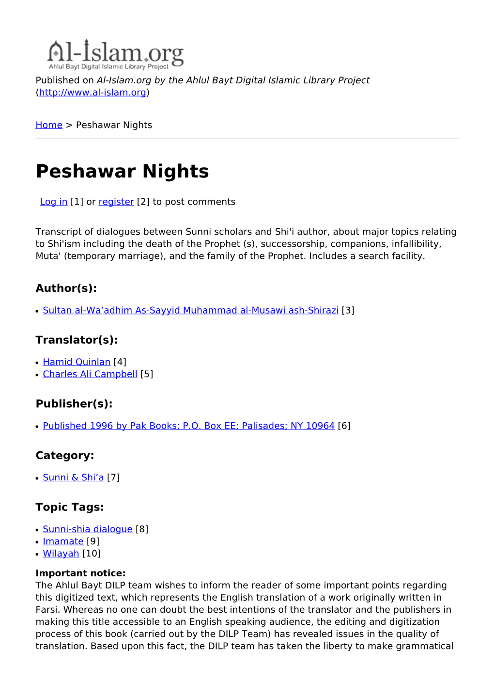 Peshawar Nights