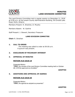 Land Division Committee