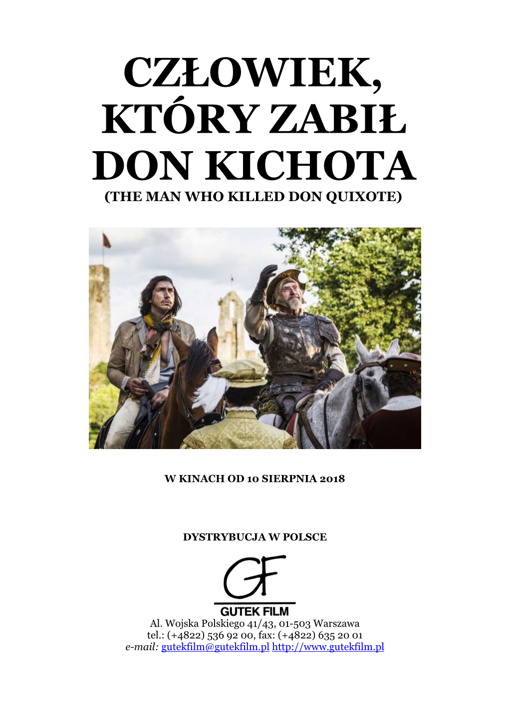 Człowiek, Który Zabił Don Kichota (The Man Who Killed Don Quixote)