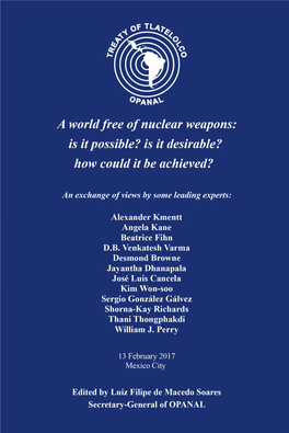 OPANAL's International Seminar "A World Free of Nuclear Weapons: Is It