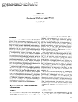 Continental Shelf and Upper Slope Off California and Baja California