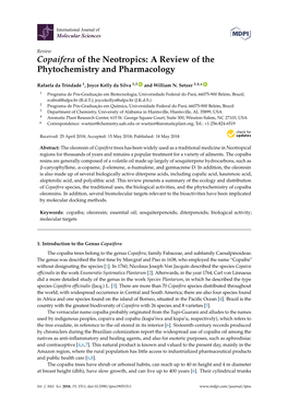 Copaifera of the Neotropics: a Review of the Phytochemistry and Pharmacology