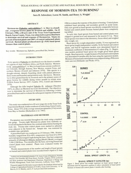 Texas Journal of Agriculture and Natural Resources, Vol