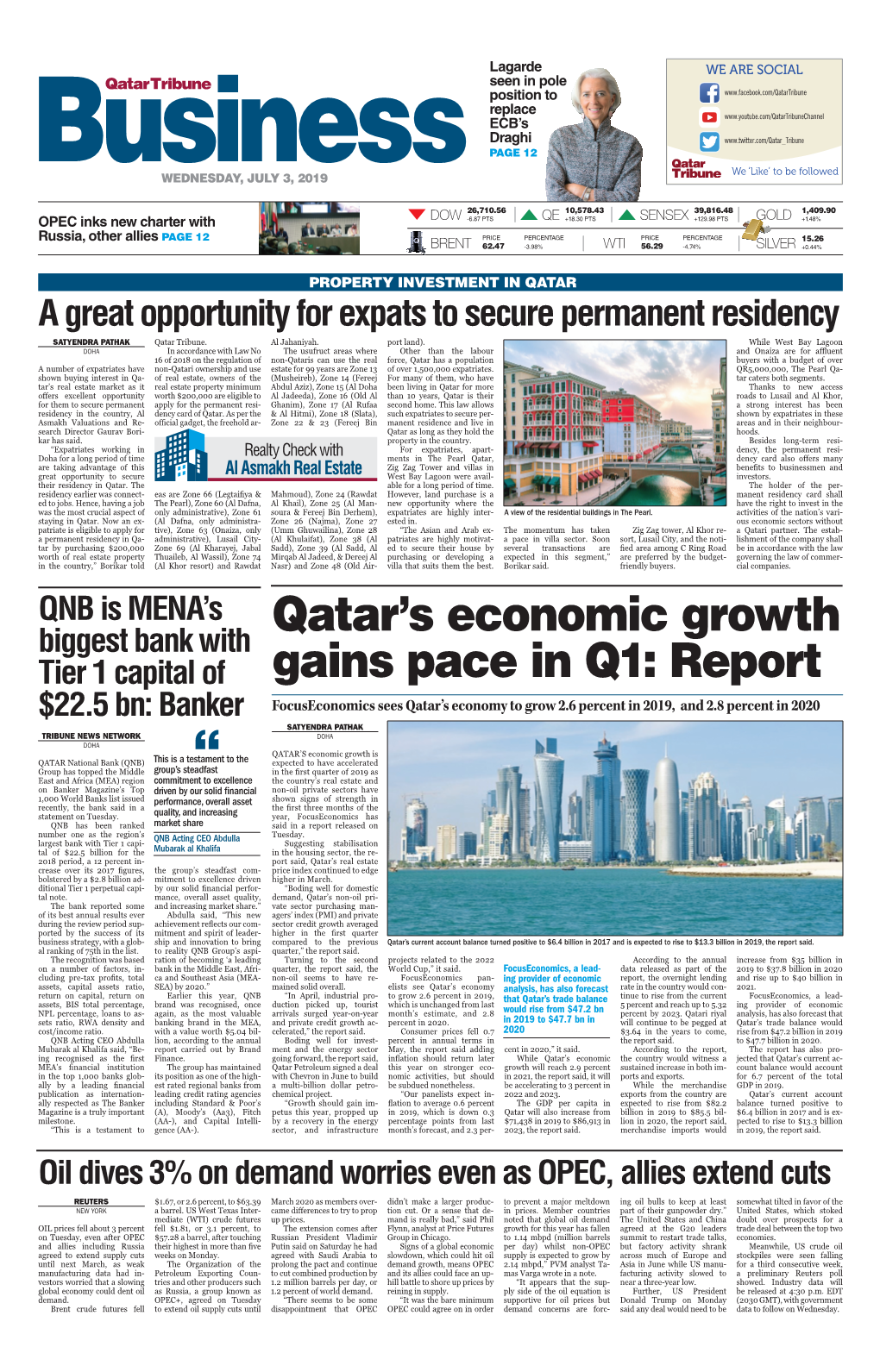 Qatar's Economic Growth Gains Pace in Q1