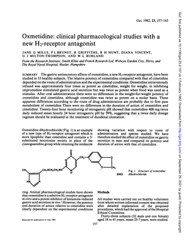 Clinical Pharmacological Studies with a New H2-Receptor Antagonist
