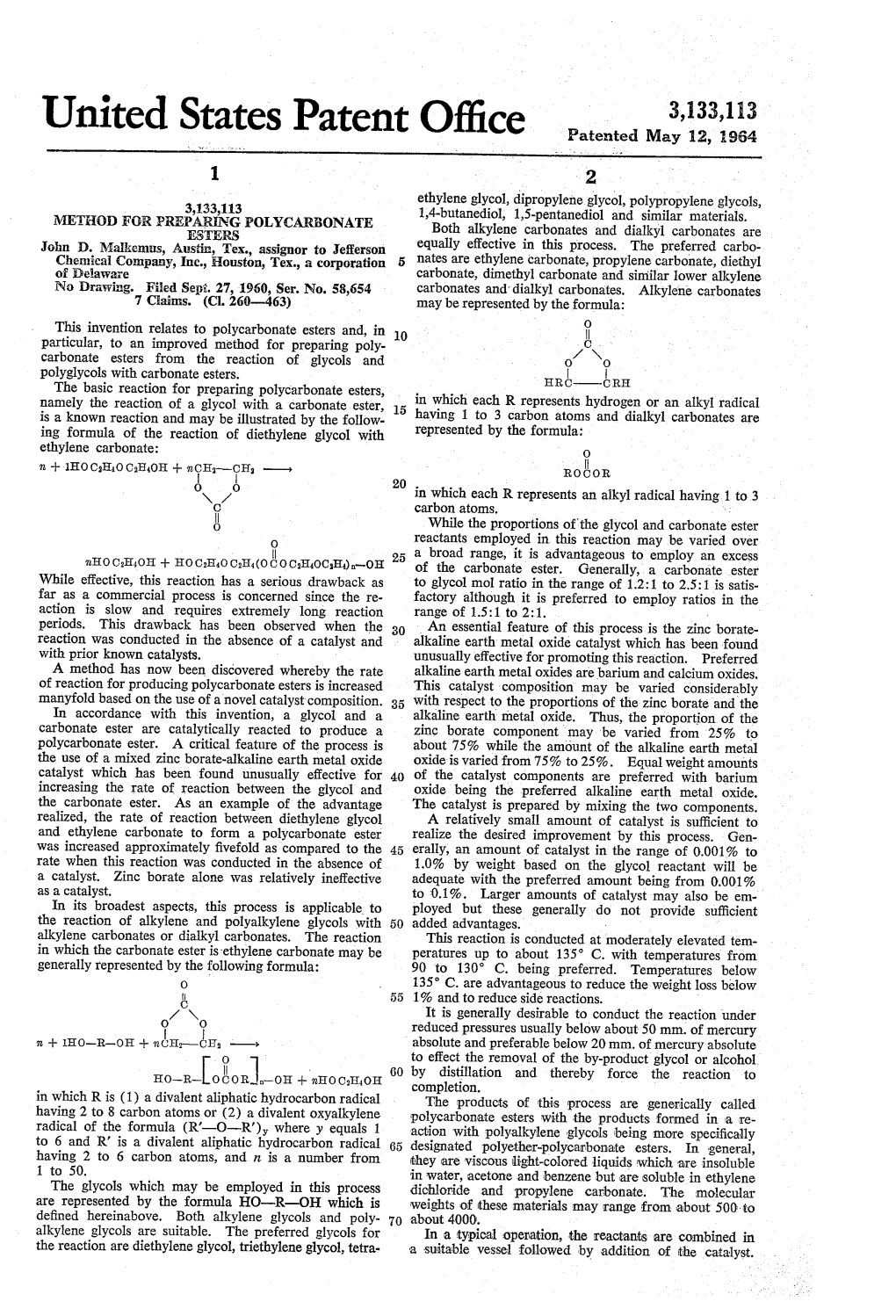 United States Patent Office Patented May 12, 1964 1