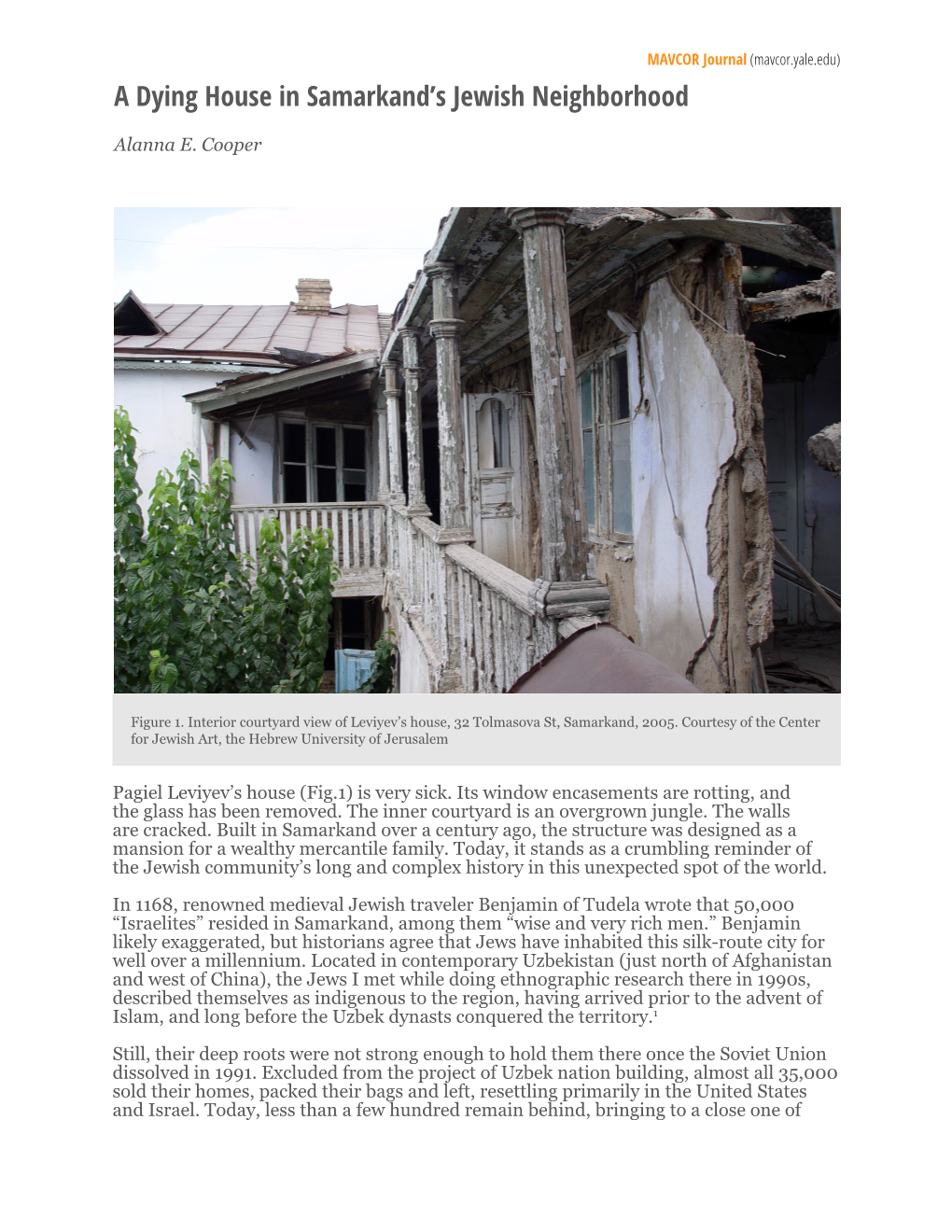 A Dying House in Samarkand's Jewish Neighborhood