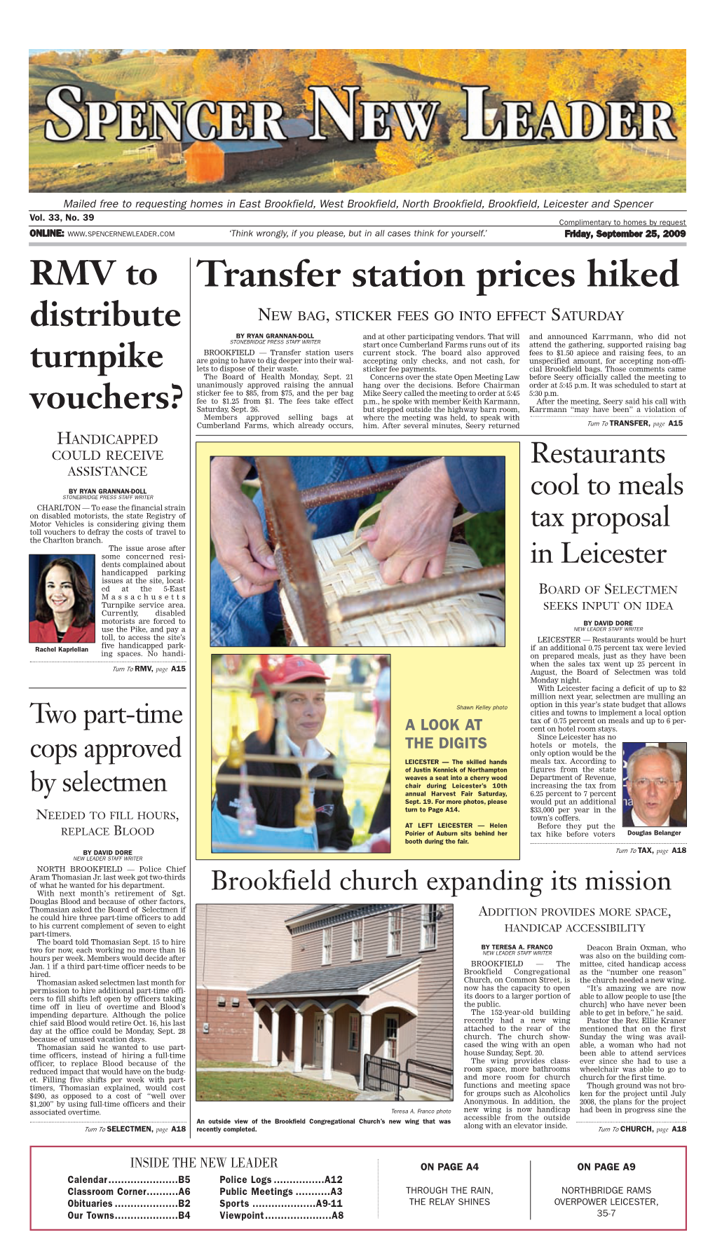 Page 1 Issue of Public Business Essential Service That a Town Subsidize Other Users