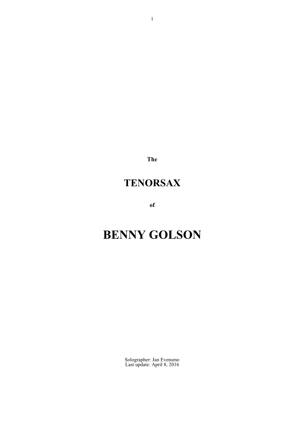 Benny Golson