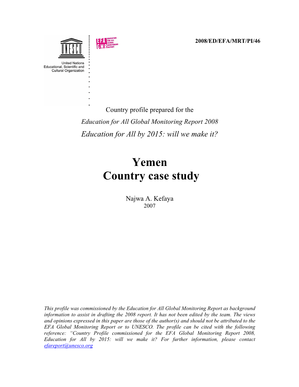Yemen Country Case Study