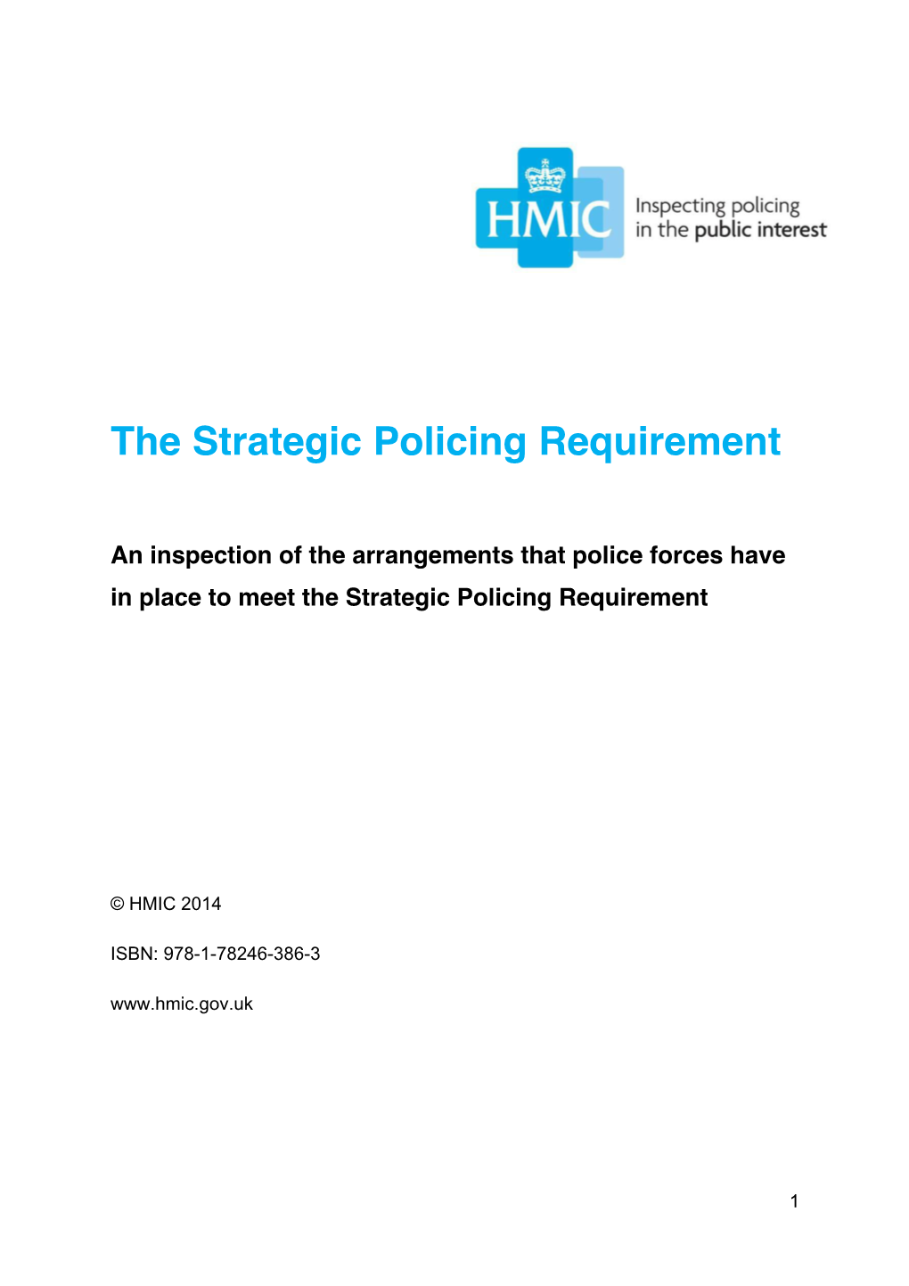 The Strategic Policing Requirement