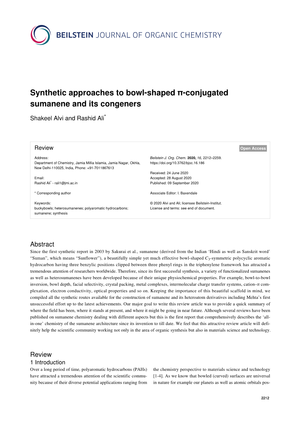 Synthetic Approaches to Bowl-Shaped Π-Conjugated Sumanene and Its Congeners