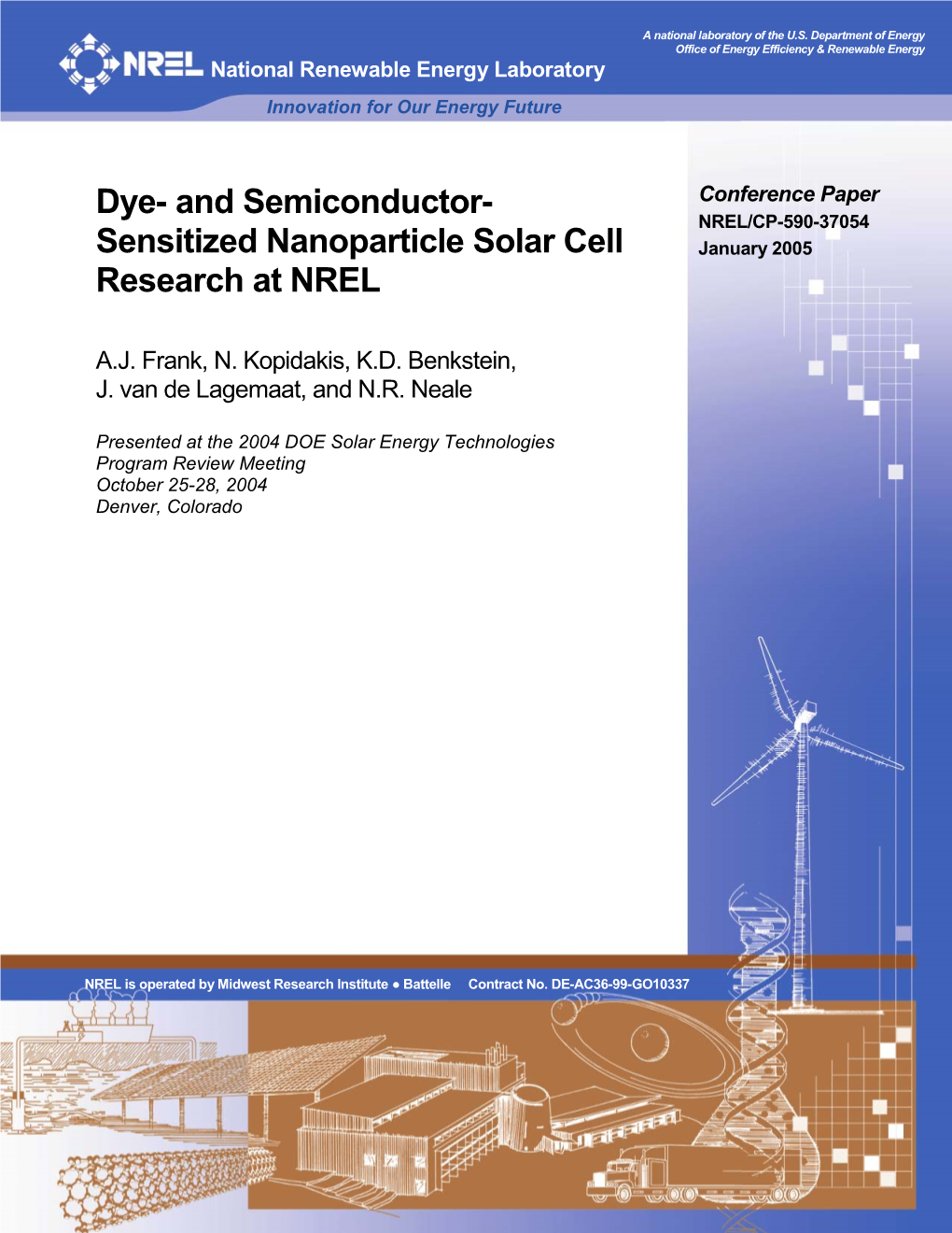 Dye- and Semiconductor-Sensitized Nanoparticle Solar Cell Research at NREL