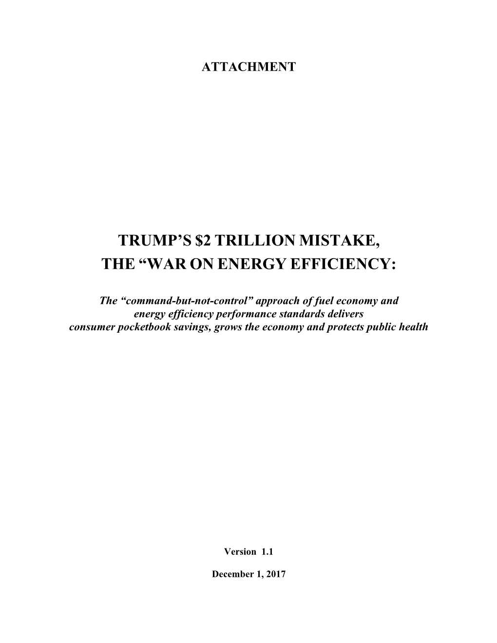 Trump's $2 Trillion Mistake, the “War on Energy Efficiency